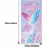 Jucarii, Copii si Bebe - Igiena si ingrijire - Baia bebelusului - Prosoape si halate de baie copii - Prosop Mercaton pentru Plaja, Model Sirena, Microfibra, Uscare Rapida, 266 g/m², 150 x 70 cm, Roz - Infinity.ro