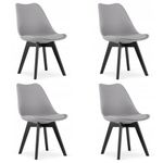Casa si Gradina - Mobilier - Scaune si fotolii - Scaune - Set 4 scaune bucatarie/living, Artool, Mark, PP, lemn, gri si negru, 49x55.5x82.5 cm - Infinity.ro