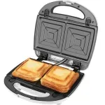 Electronice si Electrocasnice - Electrocasnice bucatarie - Preparare paine - Sandwich-maker - Sandwich-maker ECG S 399 3in1, alb, 700W, 3 tipuri de placi detasabile - Infinity.ro