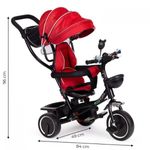 Jucarii, Copii si Bebe - Jucarii si jocuri - Jucarii de exterior - Triciclete - Tricicleta Multifunctionala pentru Copii 1-5 ani, Scaun rotativ 360°, Roti EVA, Control parental, Parasolar, Ecotoys - Infinity.ro