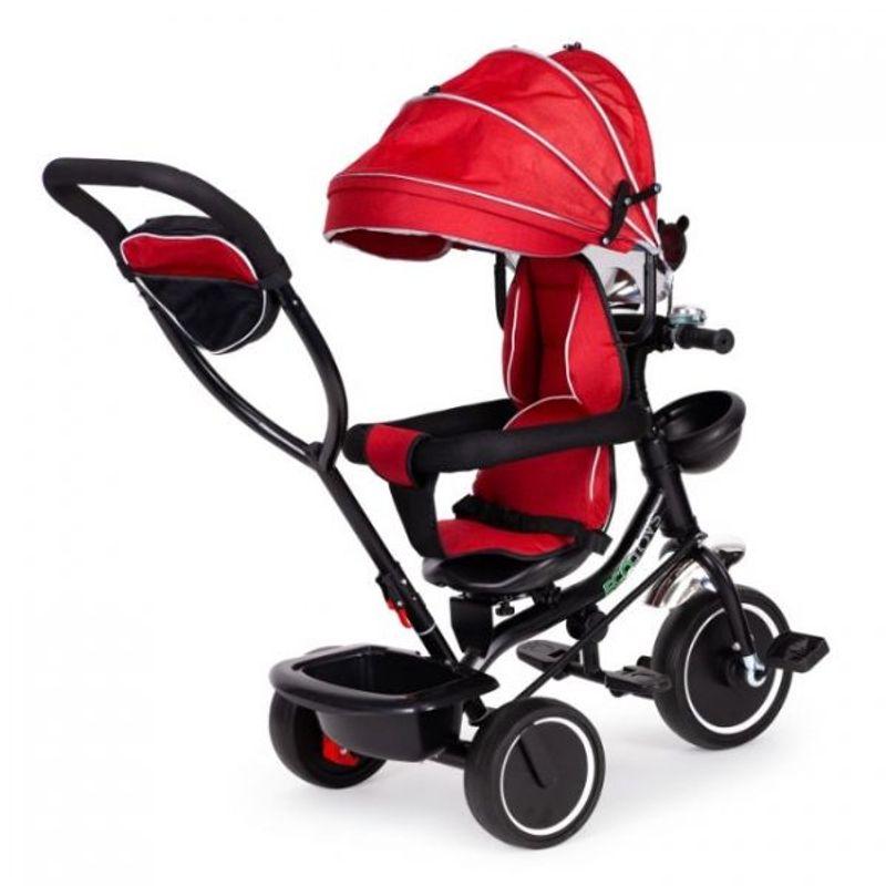 Jucarii, Copii si Bebe - Jucarii si jocuri - Jucarii de exterior - Triciclete - Tricicleta Multifunctionala pentru Copii 1-5 ani, Scaun rotativ 360°, Roti EVA, Control parental, Parasolar, Ecotoys - Infinity.ro