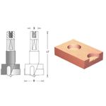 Casa si Gradina - Constructii - Scule electrice si accesorii - Seturi si accesorii pentru gaurit si insurubat - Burghiu precizie gauri mari placat CMS coada cilindrica aplatisata surub reglaj 15x57.5 Z2x2 HM - Infinity.ro