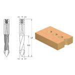 Casa si Gradina - Constructii - Scule electrice si accesorii - Seturi si accesorii pentru gaurit si insurubat - Burghiu CMS gauri strapunse coada cilindrica aplatisata surub reglaj D.8x35x70 Z2 STG - Infinity.ro