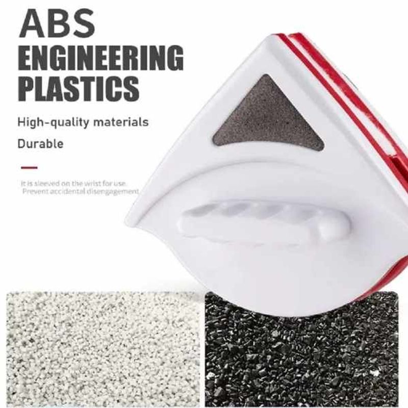 Market - Curatenie si intretinere casa - Produse menaj - Maturi si farase - Stergator Dublu Mercaton cu Magnet pentru Curatarea Geamurilor cu Grosime intre 3 si 8 mm, Alb cu Rosu - Infinity.ro