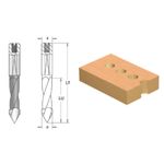 Casa si Gradina - Constructii - Scule electrice si accesorii - Seturi si accesorii pentru gaurit si insurubat - Burghiu CMS gauri strapunse coada cilindrica aplatisata surub reglaj D5x27x57.5 Z2 DR - Infinity.ro