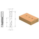 Casa si Gradina - Constructii - Scule electrice si accesorii - Seturi si accesorii pentru gaurit si insurubat - Burghiu CMS gauri infundate spira rectificata coada cilindrica aplatisata D 6X30X57.5 Z2+2 DR. - Infinity.ro