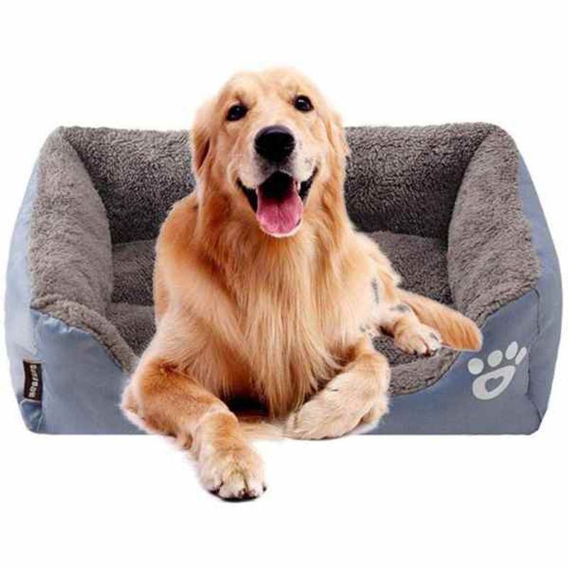 Petshop - Accesorii petshop - Culcusuri si custi - Culcusuri si saltele - Patut Mercaton pentru Caini, Imblanit, Anti-Aderent, Calduros si Moale, Marimea L, 65 x 50 x 16 cm. Gri - Infinity.ro