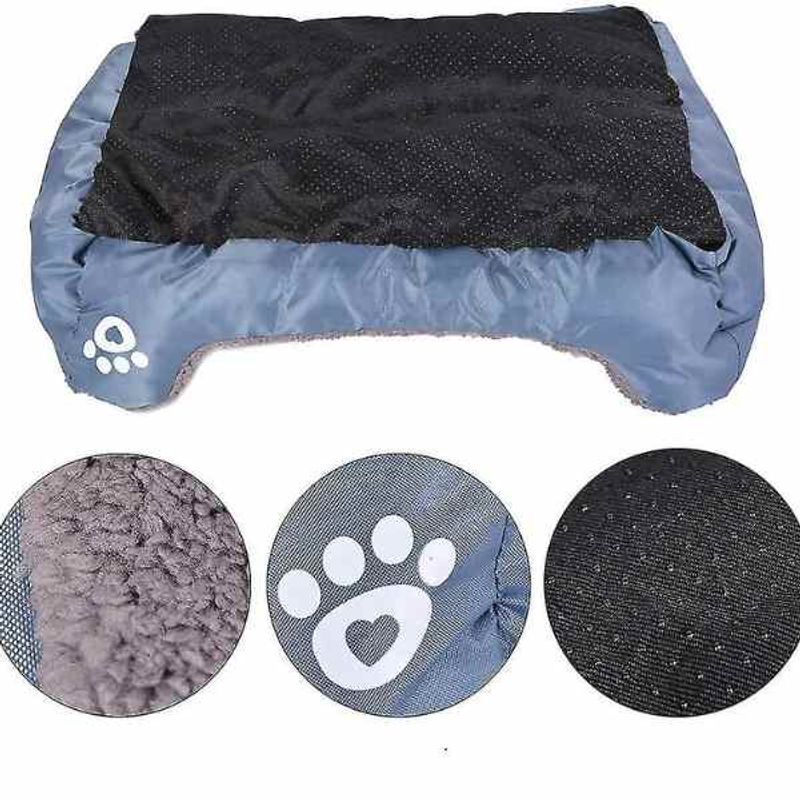 Petshop - Accesorii petshop - Culcusuri si custi - Culcusuri si saltele - Patut Mercaton pentru Caini, Imblanit, Anti-Aderent, Calduros si Moale, Marimea L, 65 x 50 x 16 cm. Gri - Infinity.ro
