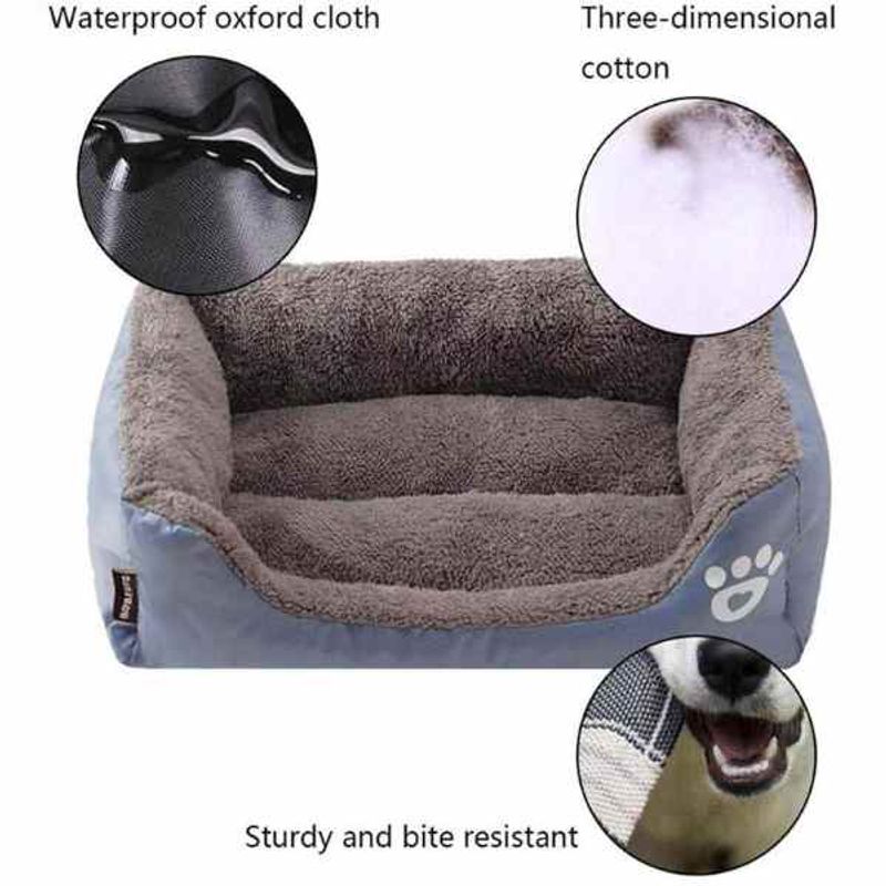 Petshop - Accesorii petshop - Culcusuri si custi - Culcusuri si saltele - Patut Mercaton pentru Caini, Imblanit, Anti-Aderent, Calduros si Moale, Marimea L, 65 x 50 x 16 cm. Gri - Infinity.ro
