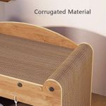 Petshop - Accesorii petshop - Culcusuri si custi - Culcusuri si saltele - Calcus Mercaton pentru Pisicute cu Centru de Joaca si Spatiu de Zgariat, Materiale Ecologice, 56x30x30 cm, Maro - Infinity.ro