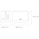 Electronice si Electrocasnice - Electrocasnice bucatarie - Preparare paine - Prajitoare de paine - Prajitor de paine AIWA ABT-1000, 2 felii, 1000W, 7 nivele de rumenire, Decongelare si Reincalzire - Infinity.ro