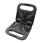 Electronice si Electrocasnice - Electrocasnice bucatarie - Preparare paine - Sandwich-maker - Sandwich maker 3 in 1 AIWA ASM-750, 750W, placi detasabile antiaderente, sandwich, grill, waffle, Maro - Infinity.ro