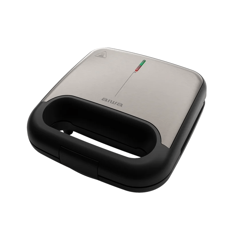 Electronice si Electrocasnice - Electrocasnice bucatarie - Preparare paine - Sandwich-maker - Sandwich maker 3 in 1 AIWA ASM-750, 750W, placi detasabile antiaderente, sandwich, grill, waffle, Maro - Infinity.ro