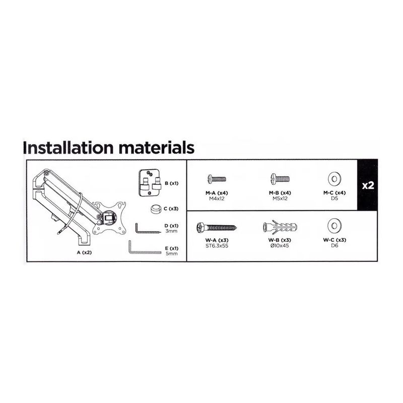 TV, Audio-Video si Foto - Accesorii TV si audio - Suporturi TV - Suport monitor Gembird MA-WA2-01, 17-27inch, Negru - Infinity.ro
