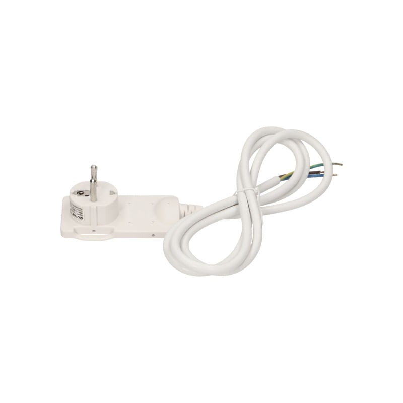 Casa si Gradina - Electrice - Accesorii electrice - Accesorii prize si intrerupatoare - Stecher extra slim cu maner ORNO OR-AE-1312/W, 250V, cablu 1.5m, alb - Infinity.ro
