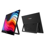 PC, gaming si accesorii - Desktop PC & monitoare - Monitoare - Monitor portabil Verbatim 15.6", Full HD 1920x1080, IPS, USB-C, Negru, set cu cabluri - Infinity.ro
