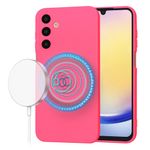 Laptop, Telefoane si Tablete - Telefoane mobile si accesorii - Accesorii Telefoane - Huse telefoane - Husa pentru Samsung Galaxy A25 5G, V50, Panza, Hot Pink - Infinity.ro