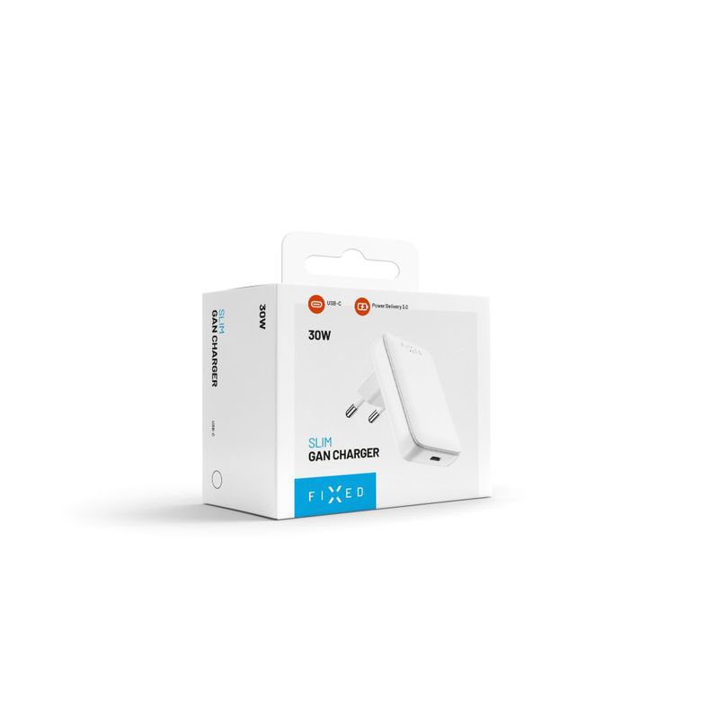 Laptop, Telefoane si Tablete - Telefoane mobile si accesorii - Accesorii Telefoane - Incarcatoare telefoane - Incarcator EU, Type-C, 30W, L58, Policarbonat, Fixed Slim FIXCG30S C WH, L58, Policarbonat, White - Infinity.ro