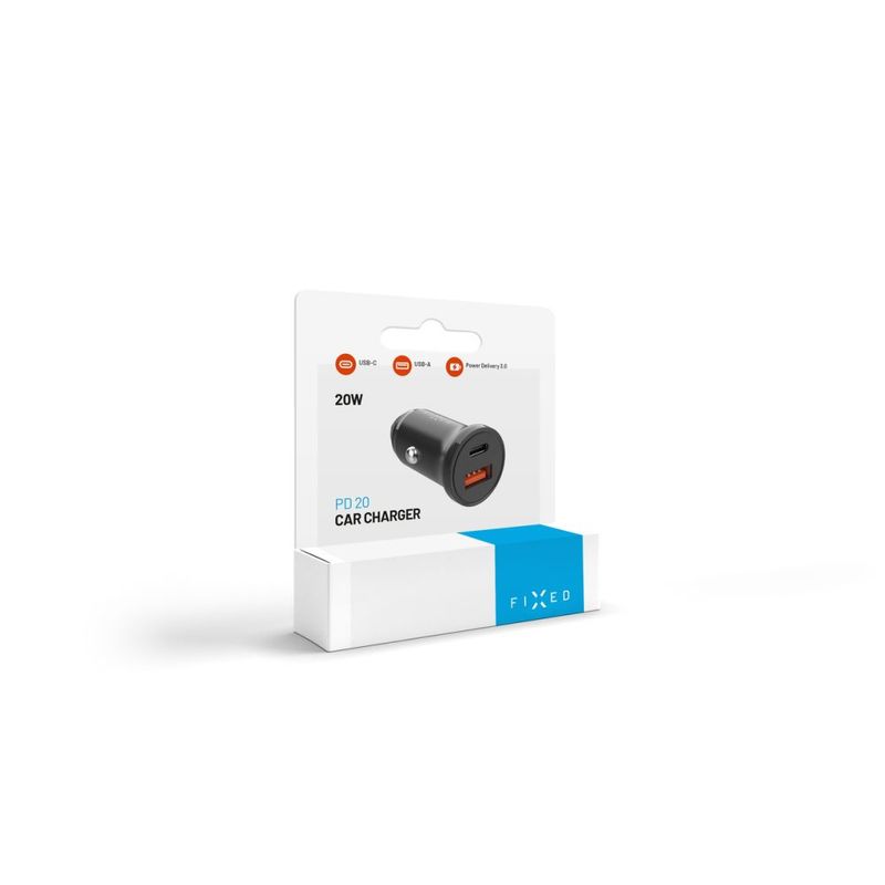 Laptop, Telefoane si Tablete - Telefoane mobile si accesorii - Accesorii Telefoane - Incarcatoare telefoane - Incarcator pentru Masina, USB, Type-C, 20W, L61, Fixed FIXCC20N CU BK, L61, Black - Infinity.ro