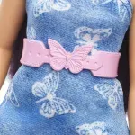 Jucarii, Copii si Bebe - Jucarii si jocuri - Papusi si accesorii - Papusi - Papusa Barbie Fashionista Cu Parul Mov Si Rochita Cu Fluturasi - Infinity.ro