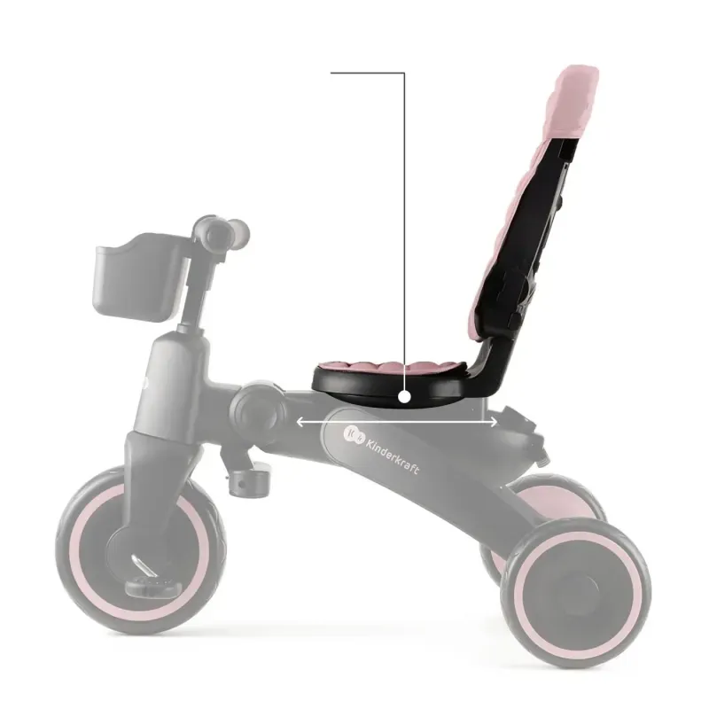 Jucarii, Copii si Bebe - Jucarii si jocuri - Jucarii de exterior - Triciclete - Tricicleta Kinderkraft Jazz 2, Pink - Infinity.ro