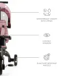 Jucarii, Copii si Bebe - Jucarii si jocuri - Jucarii de exterior - Triciclete - Tricicleta Kinderkraft Jazz 2, Pink - Infinity.ro