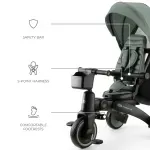 Jucarii, Copii si Bebe - Jucarii si jocuri - Jucarii de exterior - Triciclete - Tricicleta Kinderkraft Jazz 2, Green - Infinity.ro