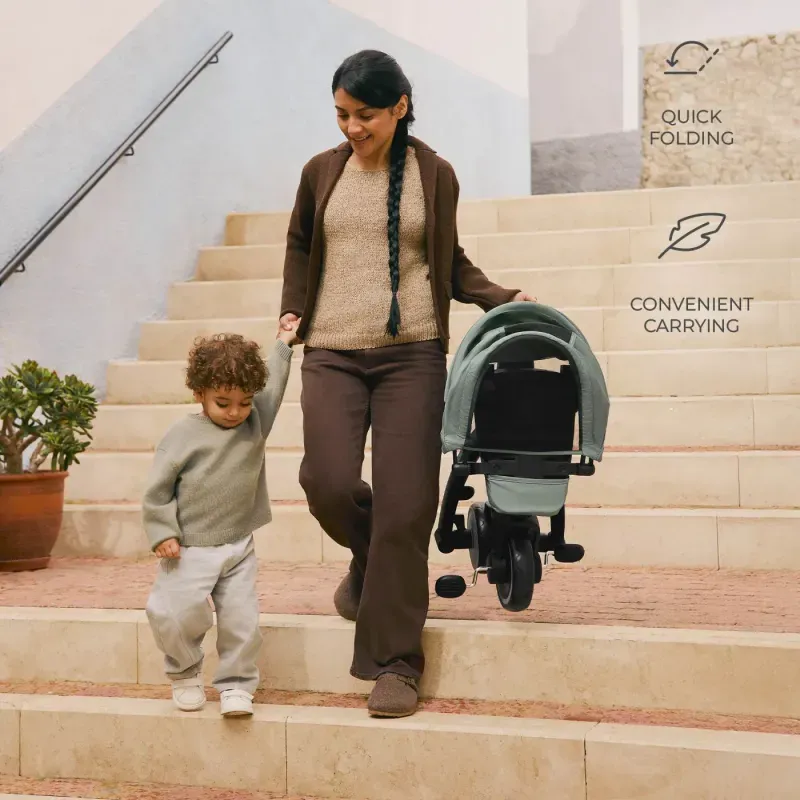 Jucarii, Copii si Bebe - Jucarii si jocuri - Jucarii de exterior - Triciclete - Tricicleta Kinderkraft Jazz 2, Green - Infinity.ro