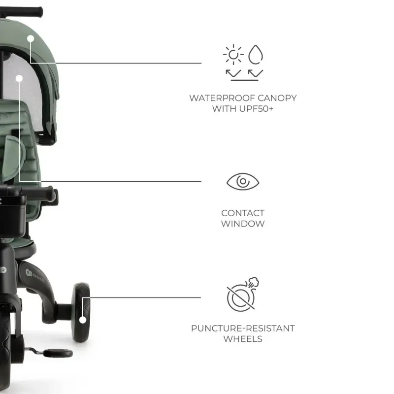 Jucarii, Copii si Bebe - Jucarii si jocuri - Jucarii de exterior - Triciclete - Tricicleta Kinderkraft Jazz 2, Green - Infinity.ro