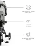 Jucarii, Copii si Bebe - Jucarii si jocuri - Jucarii de exterior - Triciclete - Tricicleta Kinderkraft Jazz 2, Grey - Infinity.ro