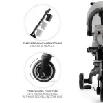 Jucarii, Copii si Bebe - Jucarii si jocuri - Jucarii de exterior - Triciclete - Tricicleta Kinderkraft Jazz 2, Grey - Infinity.ro