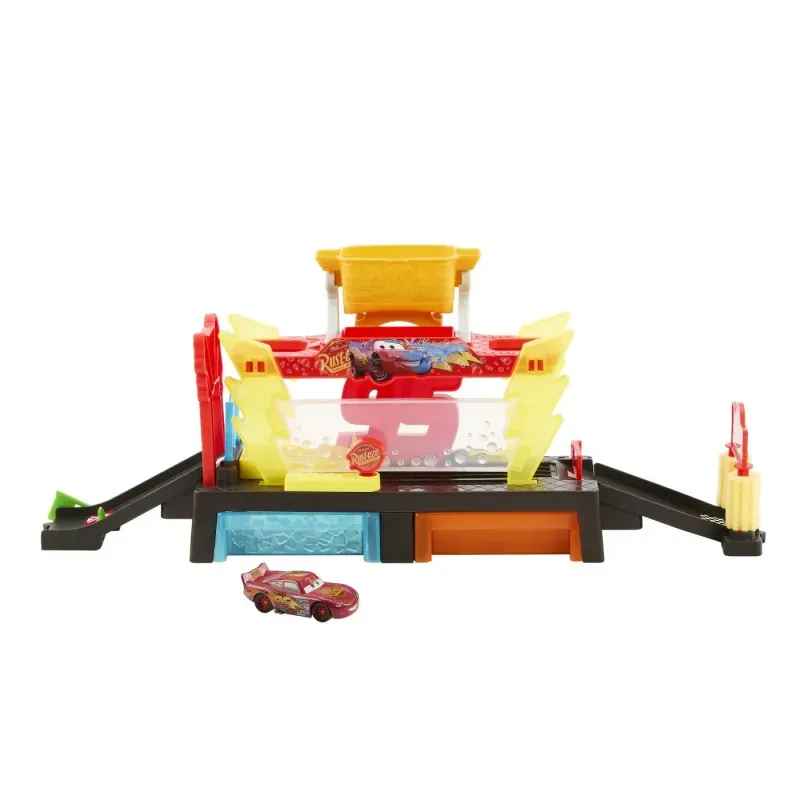 Jucarii, Copii si Bebe - Jucarii si jocuri - Vehicule si jucarii cu telecomanda - Masinute - Cars Set De Joaca Spalatorie Auto Cu 1 Masinuta Inclusa Color Change - Infinity.ro