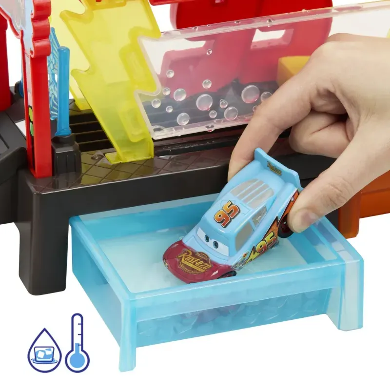 Jucarii, Copii si Bebe - Jucarii si jocuri - Vehicule si jucarii cu telecomanda - Masinute - Cars Set De Joaca Spalatorie Auto Cu 1 Masinuta Inclusa Color Change - Infinity.ro