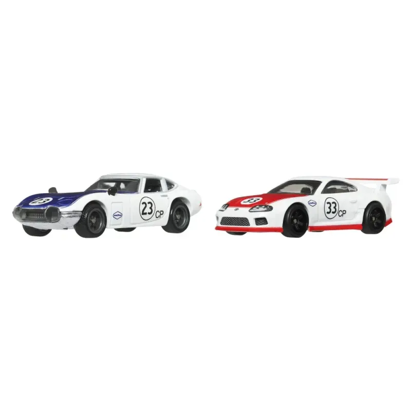 Jucarii, Copii si Bebe - Jucarii si jocuri - Vehicule si jucarii cu telecomanda - Masinute - Hot Wheels Premium Set 2 Masinute Metalice Toyota 2000gt Si Toyota Supra Scara 1 La 64 - Infinity.ro
