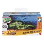Jucarii, Copii si Bebe - Jucarii si jocuri - Vehicule si jucarii cu telecomanda - Masinute - Hot Wheels Masinuta Metalica Cu Sistem Pull Back Muscle And Blown Muscle Mania Scara 1 La 43 - Infinity.ro