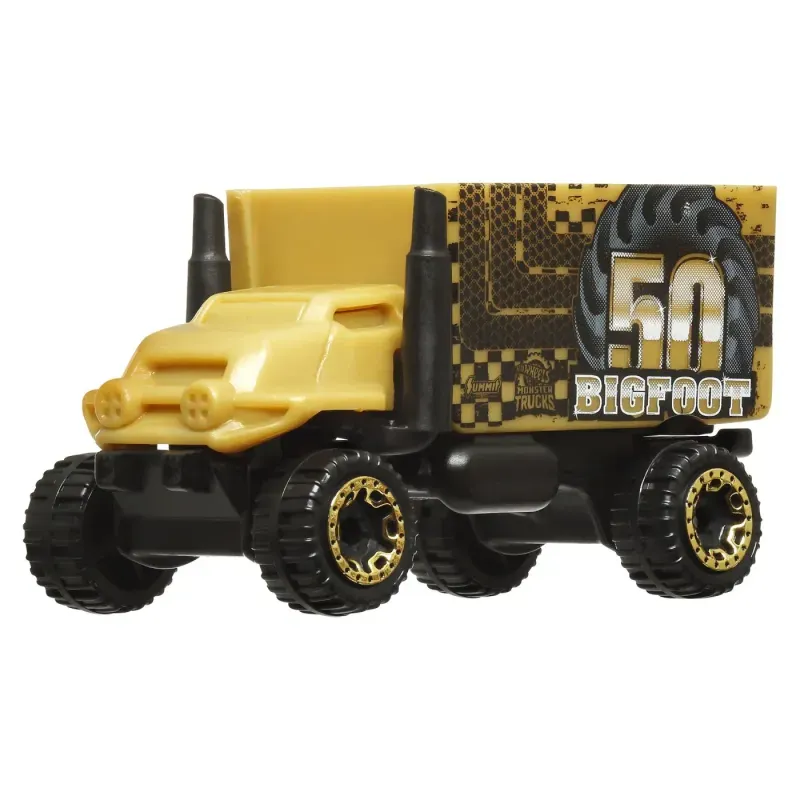 Jucarii, Copii si Bebe - Jucarii si jocuri - Vehicule si jucarii cu telecomanda - Masinute - Hot Wheels Monster Truck 50 Bigfoot Set 11 Vehicule Trophy Champions - Infinity.ro