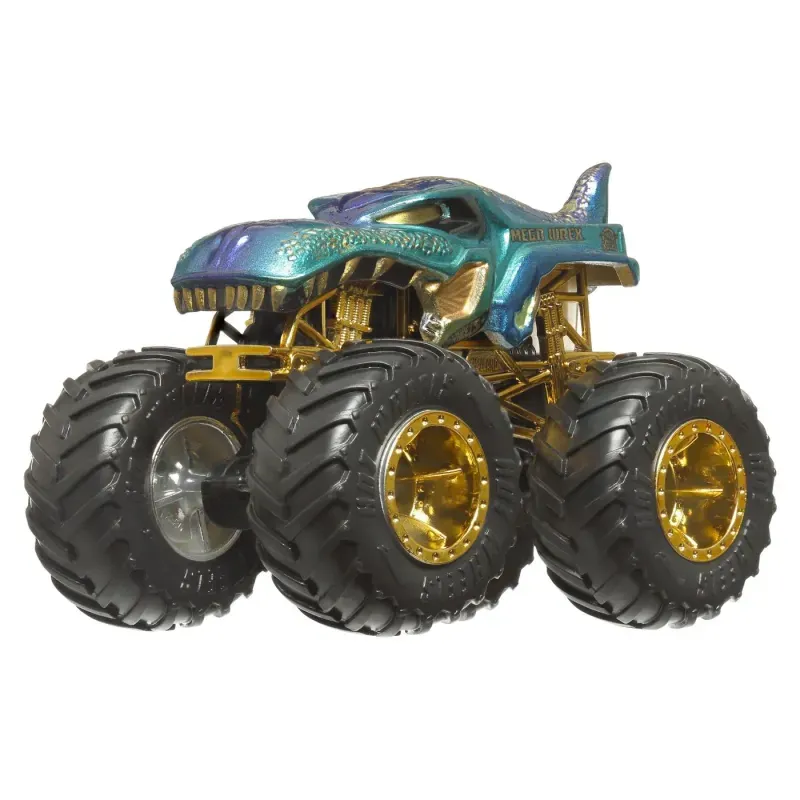 Jucarii, Copii si Bebe - Jucarii si jocuri - Vehicule si jucarii cu telecomanda - Masinute - Hot Wheels Monster Truck 50 Bigfoot Set 11 Vehicule Trophy Champions - Infinity.ro