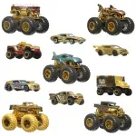Jucarii, Copii si Bebe - Jucarii si jocuri - Vehicule si jucarii cu telecomanda - Masinute - Hot Wheels Monster Truck 50 Bigfoot Set 11 Vehicule Trophy Champions - Infinity.ro