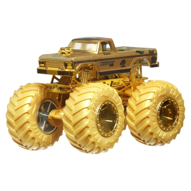 Jucarii, Copii si Bebe - Jucarii si jocuri - Vehicule si jucarii cu telecomanda - Masinute - Hot Wheels Monster Truck 50 Bigfoot Set 11 Vehicule Trophy Champions - Infinity.ro