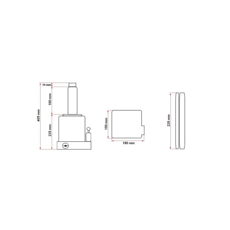 Auto si Moto - Reparatii si depanare - Scule auto - Echipamente de ridicare si sprijin - Cric hidraulic tip piston, sarcina maxima suportata 20T - Infinity.ro
