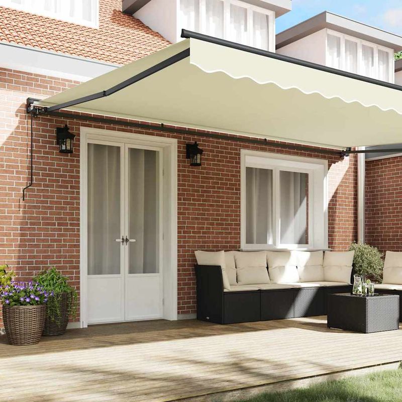 Casa si Gradina - Gradina si terasa - Umbrele si pavilioane - Pavilioane - Cortina Retractabila Manual Crem 500x300 cm tesatura - Infinity.ro
