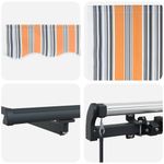 Casa si Gradina - Gradina si terasa - Umbrele si pavilioane - Pavilioane - Cortina Retractabila Manual Multicolour 300 x 250 cm tesatura - Infinity.ro