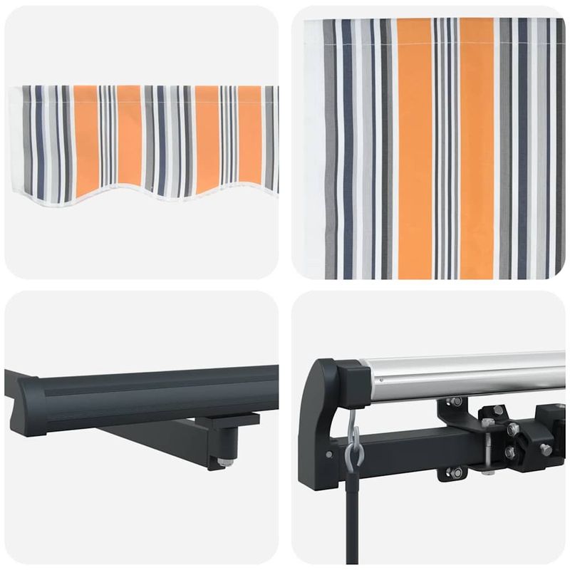 Casa si Gradina - Gradina si terasa - Umbrele si pavilioane - Pavilioane - Cortina Retractabila Manual Multicolour 300 x 250 cm tesatura - Infinity.ro