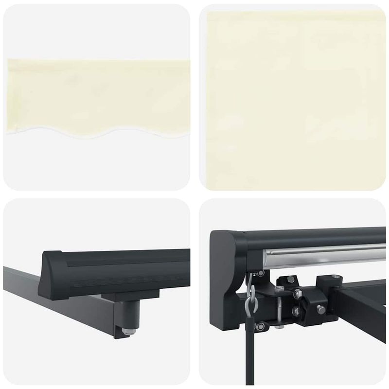Casa si Gradina - Gradina si terasa - Umbrele si pavilioane - Pavilioane - Cortina Retractabila Manual Crem 450x300 cm tesatura - Infinity.ro