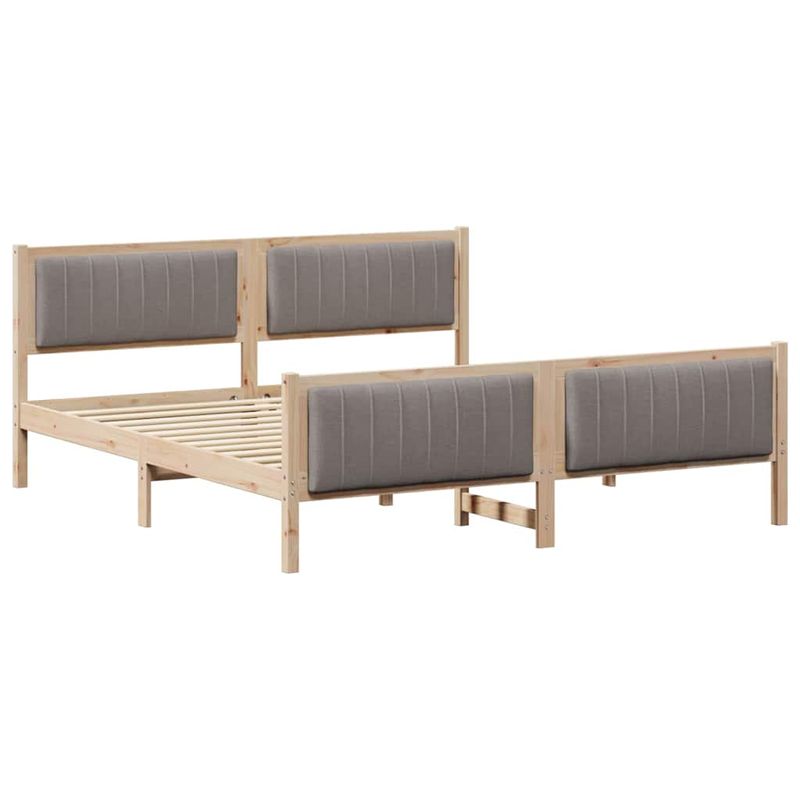 Casa si Gradina - Mobilier - Paturi si accesorii - Paturi - Cadru de pat Maroniu si taupe 180 x 200 cm Lemn masiv de pin - Infinity.ro