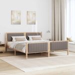 Casa si Gradina - Mobilier - Paturi si accesorii - Paturi - Cadru de pat Maroniu si taupe 180 x 200 cm Lemn masiv de pin - Infinity.ro