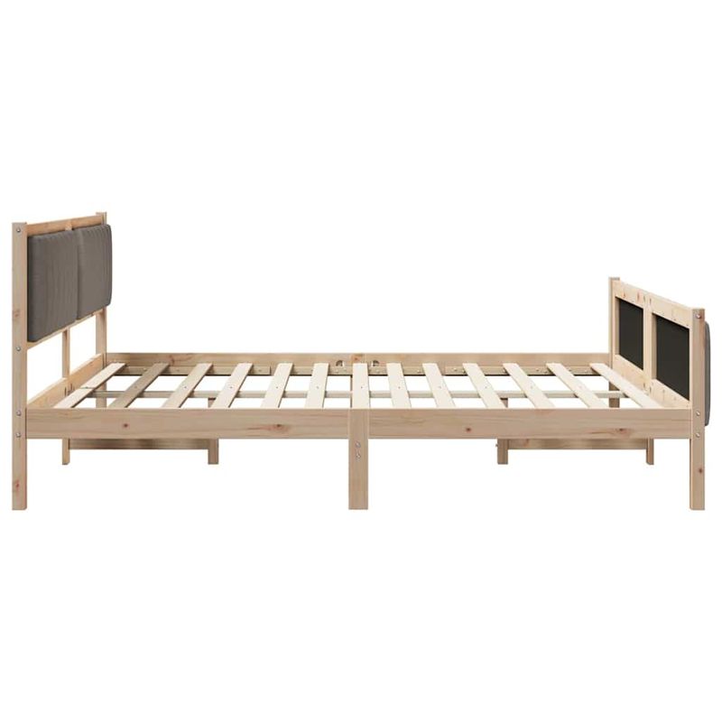 Casa si Gradina - Mobilier - Paturi si accesorii - Paturi - Cadru de pat Maroniu si taupe 180 x 200 cm Lemn masiv de pin - Infinity.ro