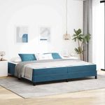 Casa si Gradina - Mobilier - Paturi si accesorii - Paturi - Pat boxspring cu saltea Albastru inchis 200 x 210 cm Catifea - Infinity.ro
