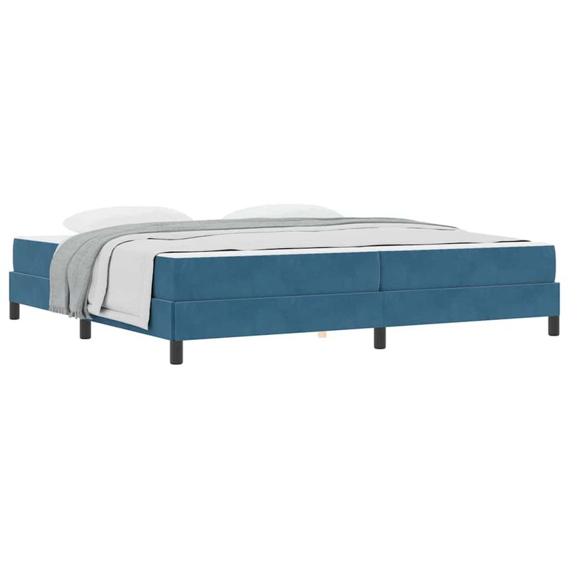 Casa si Gradina - Mobilier - Paturi si accesorii - Paturi - Pat boxspring cu saltea Albastru inchis 200 x 210 cm Catifea - Infinity.ro