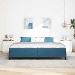Casa si Gradina - Mobilier - Paturi si accesorii - Paturi - Pat boxspring cu saltea Albastru inchis 200 x 210 cm Catifea - Infinity.ro